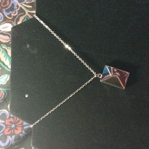 Silver Stainless Steel Envelope w/ "love you" note necklace
